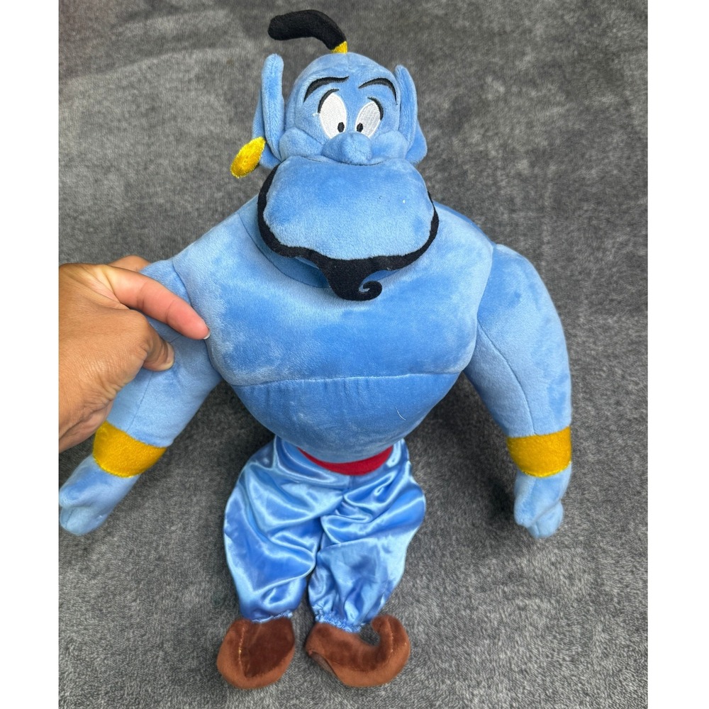 Disney Store Aladdin Genie Plush 15 Inch Blue Stuffed Toy Authentic Original